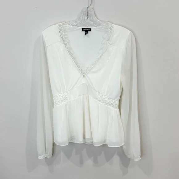 Express flowy bubble sleeve boho chiffon top ❤️ - Picture 3 of 6